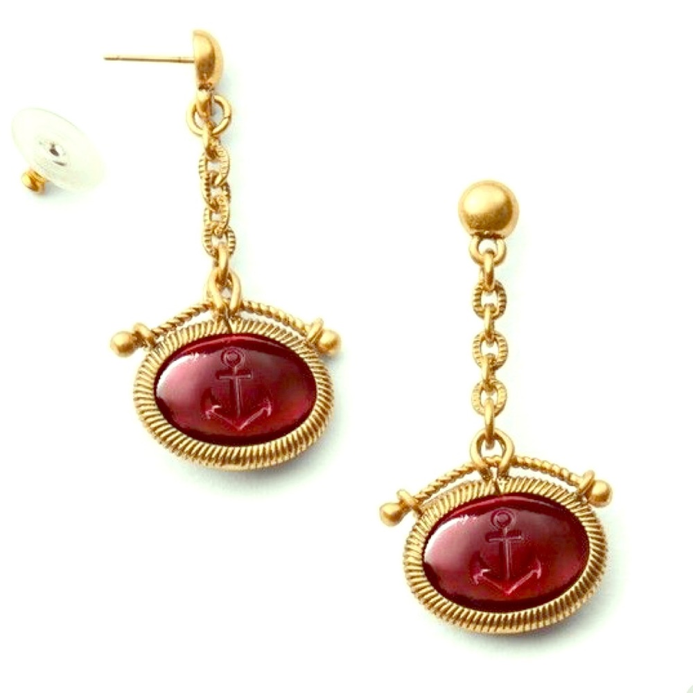 CAbi Anchor Earrings NWOT